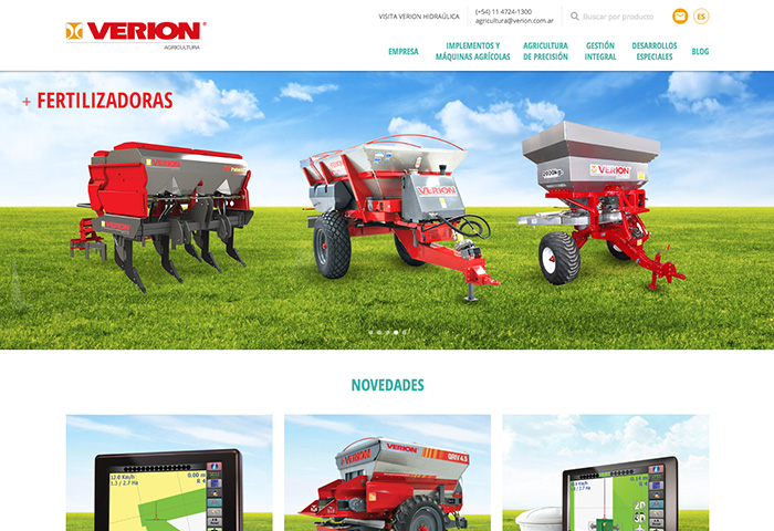 Sitio web de Agricultura Verion