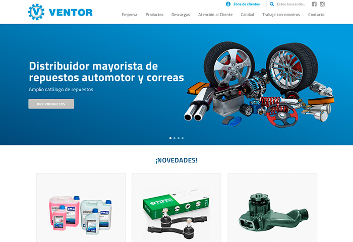 Sitio web de Ventor