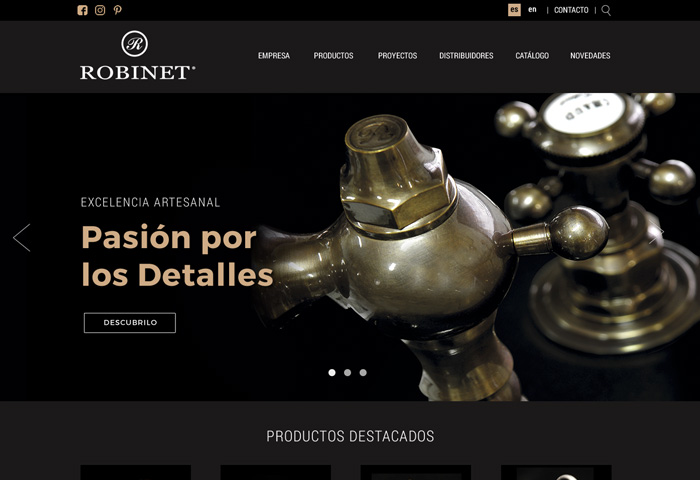 Sitio web de Robinet