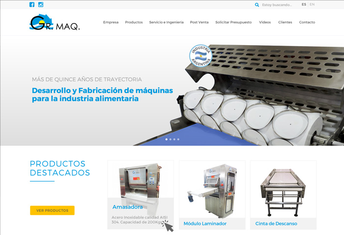 Sitio web de GR Maq