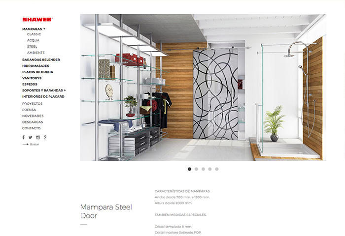 Sitio web de Shawer